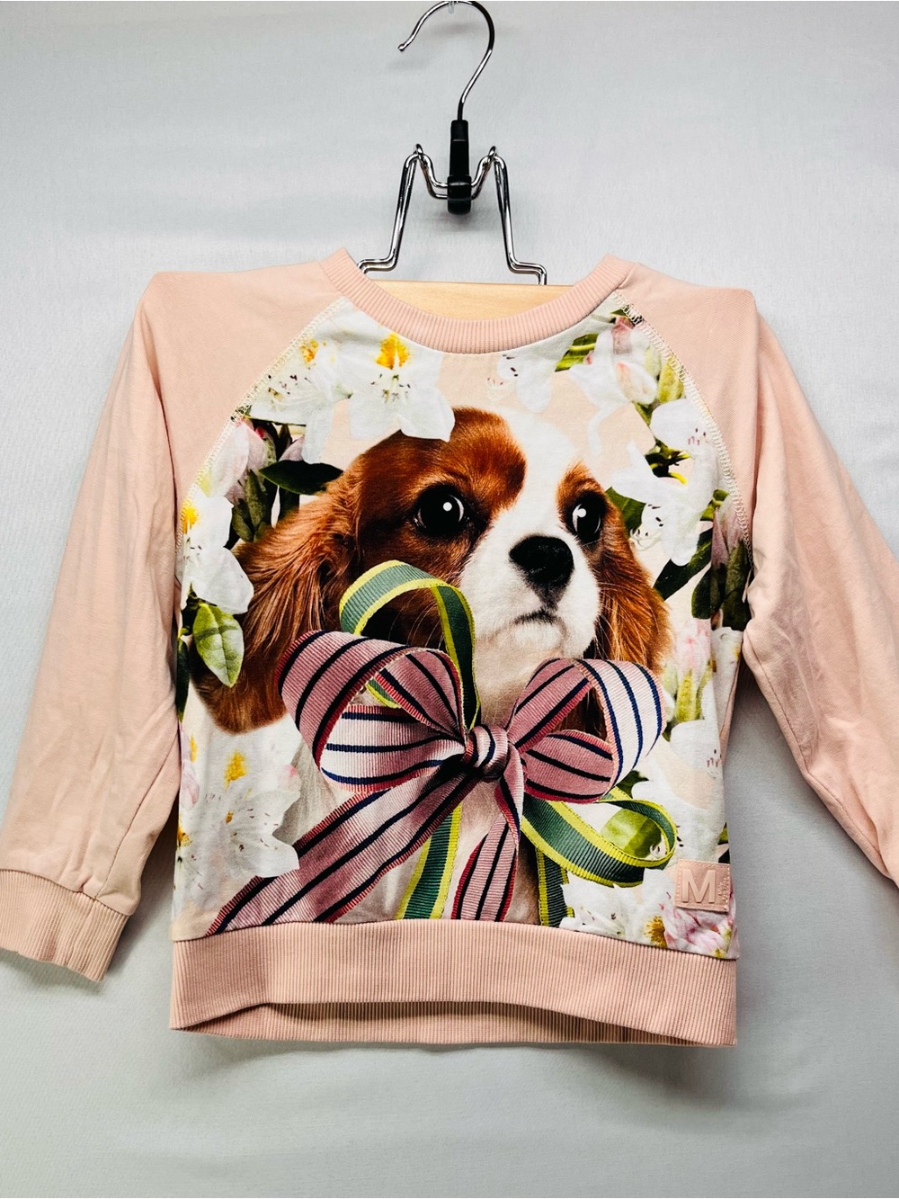 Molo‎ Pink Floral Dog Graphic Top